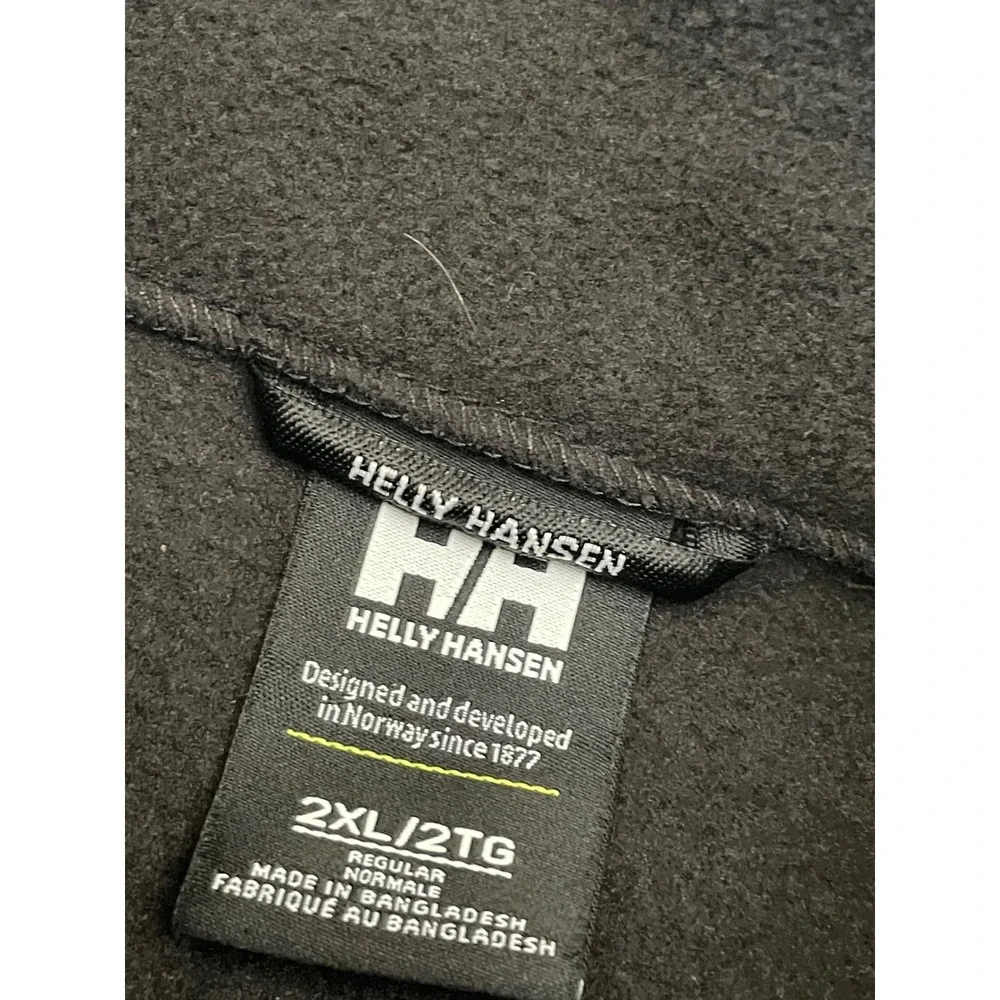 Helly‎ Hansen Fleece Vest Mens 2XL Black Polartec Full Zip Outdoors Hiking